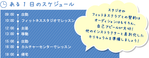 ある1日のスケジュール