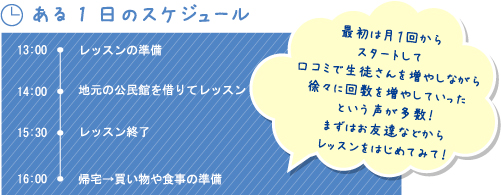 ある1日のスケジュール